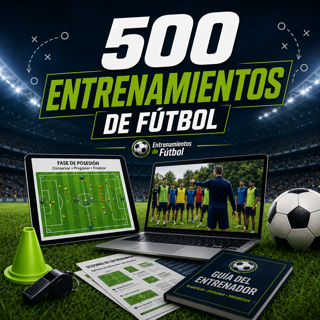 500 sesiones de entrenamiento de fútbol